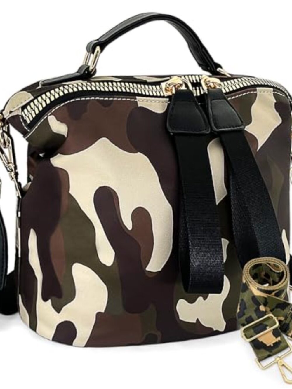 GINJKGO Crossbody Bag Nylon Cotton 4L Lightweight Spacious Purse Adjustable